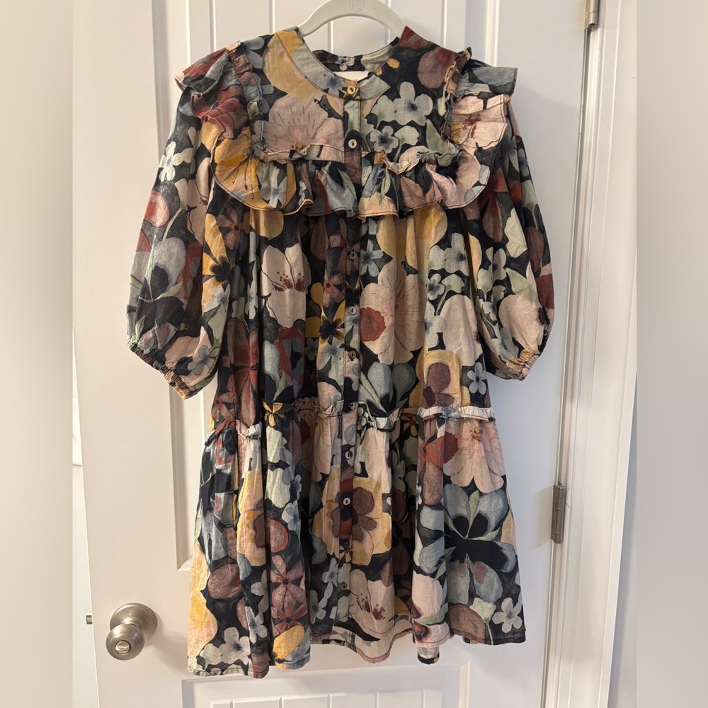 CLEOBELLA Floral Ruffle Dress